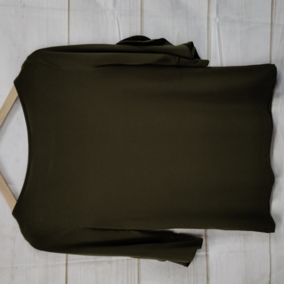 BANANA Republic Olive Green Polyester/Spandex Blouse Size XS - Picture 8 of 11